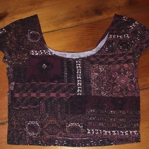 GARAGE patterned crop top